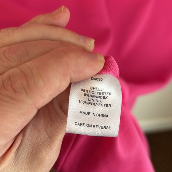 Alexia Admor Women’s ODETTE PUFF SLEEVES hot pink  midi DRESS size small EUC - Picture 15 of 15